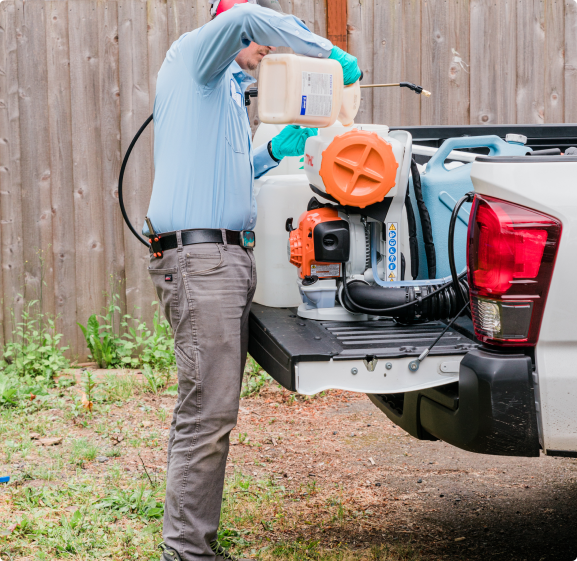 Technician at his truck