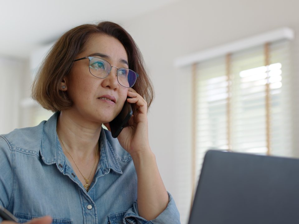 person on a computer